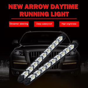 2Pcs 6/9/12 LEDs Daytime Running Light Car Daylight Headlight Eye DRL 12W 18W 24W 12V Lamp Waterproof Brake Lamp Signal Light