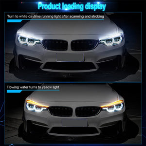 2pcs 60CM Led DRL Daytime Running Lights Turn Signal Led Strip Car Light Accessories Brake Side Lights For Car Headlights