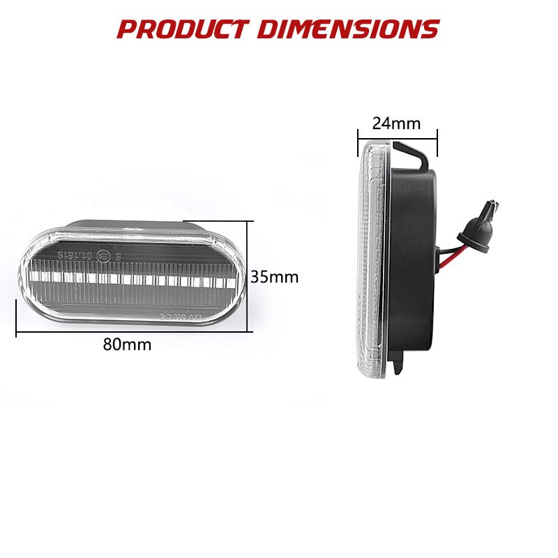 2pcs Auto Led Car Marker Light Dynamic Side Marker Turn Signal Light Flowing Blinker Light For Volkswagen Golf Passat SEAT