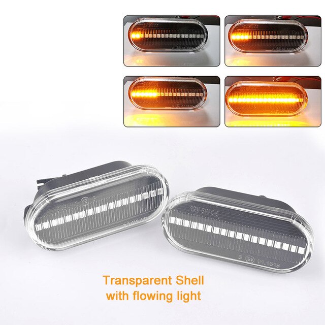 2pcs Auto Led Car Marker Light Dynamic Side Marker Turn Signal Light Flowing Blinker Light For Volkswagen Golf Passat SEAT