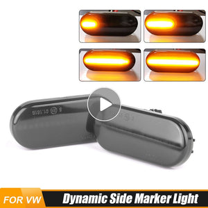 2pcs Led Marker Light Dynamic Side Marker Turn Signal Light Flowing Sequential Blinker Light  For Volkswagen Golf Passat SEAT