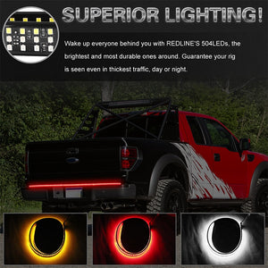 48/60inch Car Brake Turn Light Warning Signal Flexible LED Strip Rear Tail Running Reverse Double Flash Lights For Pickup truck