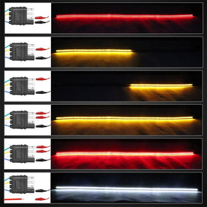 48/60inch Car Brake Turn Light Warning Signal Flexible LED Strip Rear Tail Running Reverse Double Flash Lights For Pickup truck