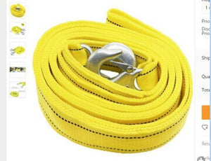 4m double-layer thick tow rope off-road trailer binding belt tow rope U-shaped hook eagle claw hook car repair tool