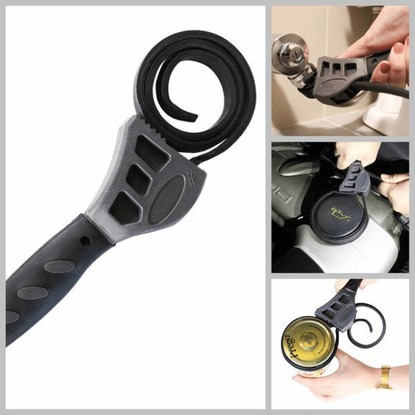500mm Rubber Strap Wrench Universal Black Wrench Adjustable Spanner For Opener Tool Oil Filter Car Repair Tools Torque Wrench