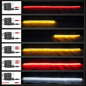 60 inch Truck Tailgate LED Light Bar 3 Row 6-Funtions Brake Reverse Turn Signal Stop Tail Strip For Jeep Pickup SUV for Dodge