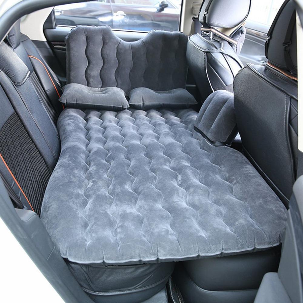 90*135CM Car Air Mattress Travel Bed Inflatable Back Seat Cover Multi functional Sofa Pillow Outdoor Camping Mat Auto Parts