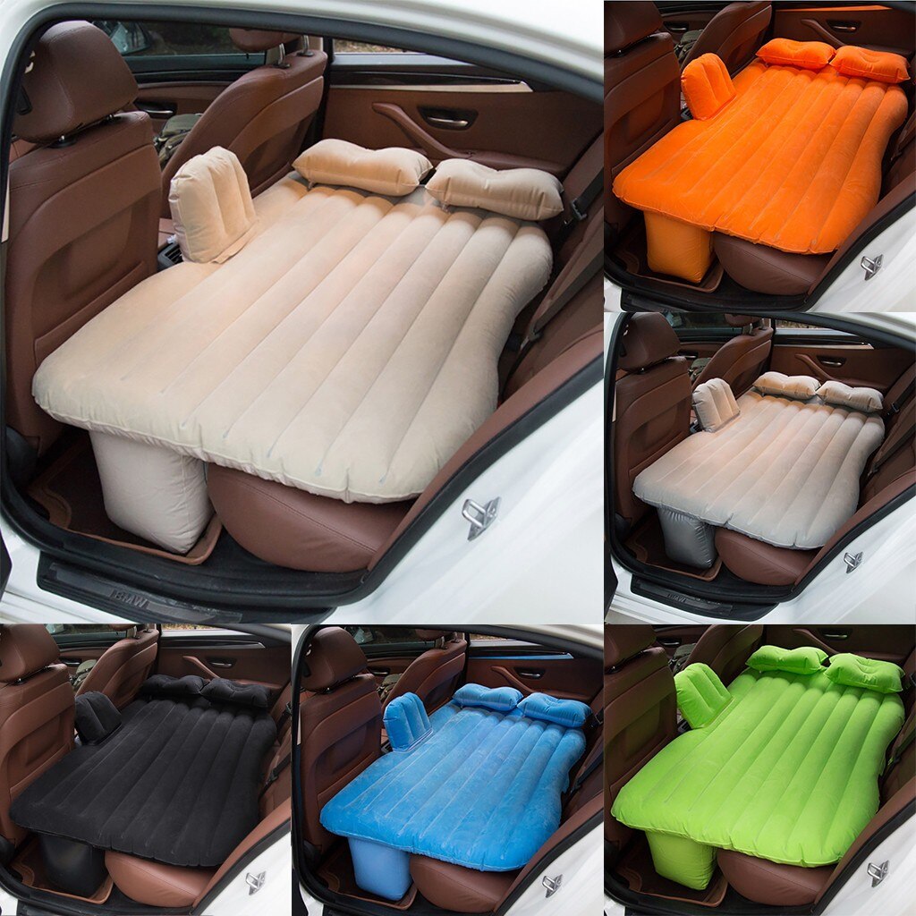 Car Air Inflatable Travel Mattress Bed For Car Back Seat Mattress Multifunctional Sofa Pillow Outdoor Camping Mat Cushion #Ger