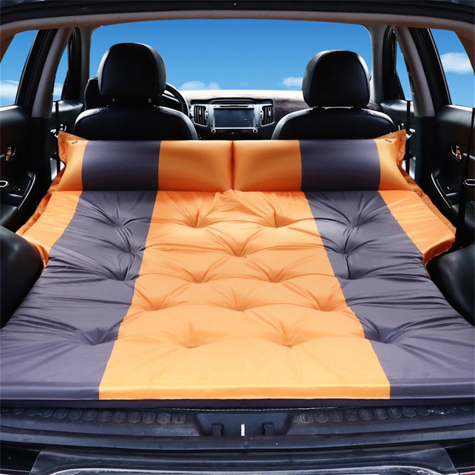 Car Inflatable Bed  Car Mattress Rear Row Car Travel Sleeping Pad Off-road Air Bed Camping Mat Air Mattress Auto Accessories