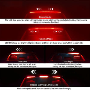 90cm 100cm High Mount Turn Signal  Brake Lamp Unverisal Car High Brake LED light Auto Interior Car Accessories LED Strips