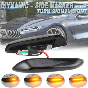 Dynamic Flowing LED Turn Signal Side Marker Light Turn Indicator Blinker Lamp FOR BMW 1er E82 E87 E88 3er E90 E91 E92 E93 X3 E83