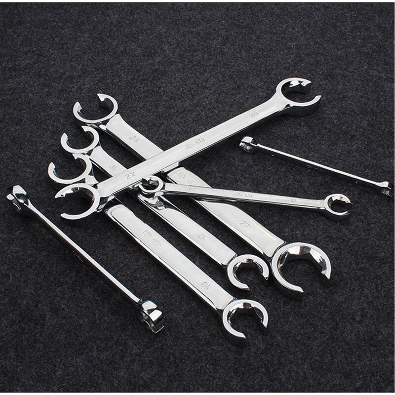 Flare Nut Spanner Brake Wrench For Car Repair Hand Tools Crow'S-Foot Spanner Set