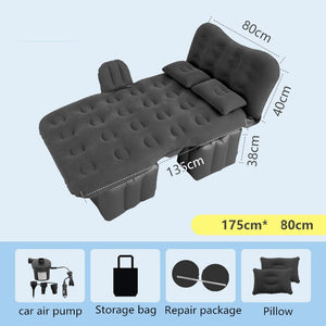 Flocking Car inflatable bed for back seat camping bed Car Travel Bed With head guard Outdoor Camping Mat Cushion Car Accessories