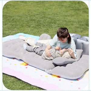 Flocking Car inflatable bed for back seat camping bed Car Travel Bed With head guard Outdoor Camping Mat Cushion Car Accessories