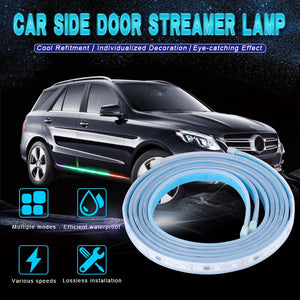 New RGB Car Flexible LED Strip Decorative Atmosphere Lamp Car Side door atmosphere light Auto Neon Light Kit Welcome Lights