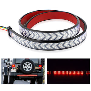 Red Yellow Truck Tailgate LED Strip Light Bar Triple Row 4-Function With Driving Brake Turn Signal For Jeep Pickup SUV for Dodge