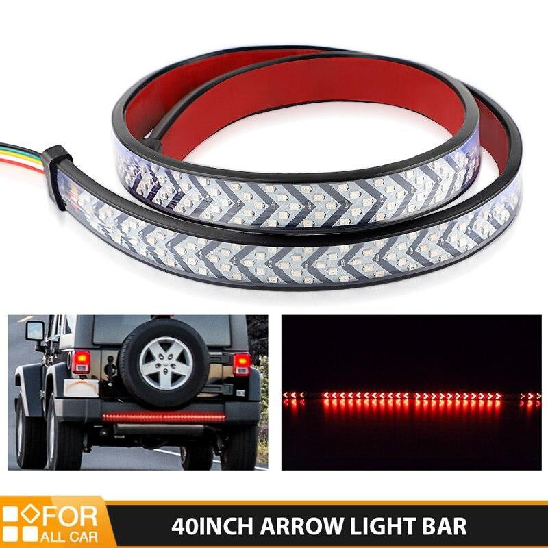 Red Yellow Truck Tailgate LED Strip Light Bar Triple Row 4-Function With Driving Brake Turn Signal For Jeep Pickup SUV for Dodge