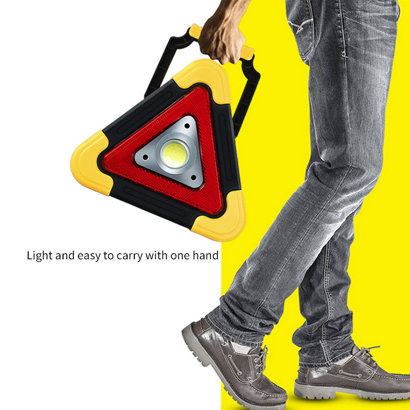 Triangle Warning Sign Triangle Car LED Work light Road Safety Emergency Breakdown Alarm lamp Portable Flashing light on hand