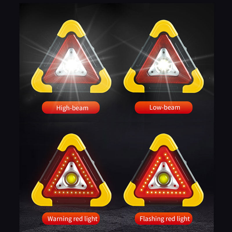 Triangle Warning Sign Triangle Car LED Work light Road Safety Emergency Breakdown Alarm lamp Portable Flashing light on hand