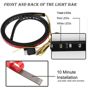 Truck Tailgate Side Bed Light Strip Bar 3528-90LEDs Waterproof Turn Signal Parking Brake Reverse Lights