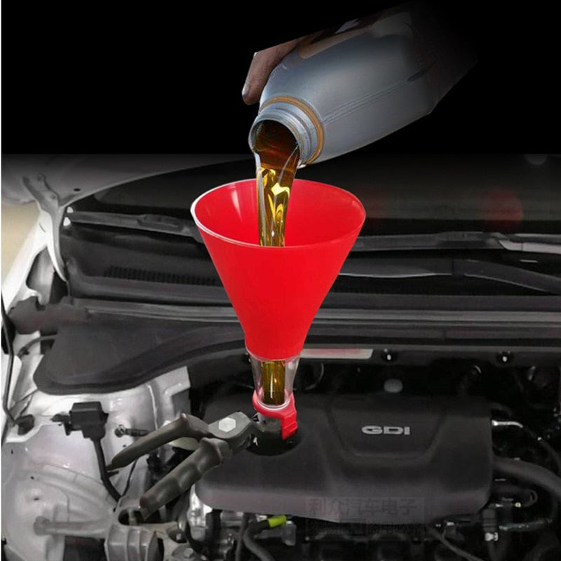 Universal Car Engine Oil Funnel Adjustable Gasoline Special Funnel Filling Equipment Kit